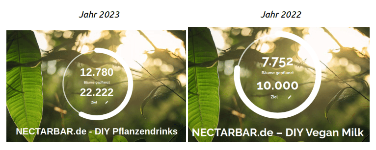 Baumspenden mit Plant for the Planet von NECTARBAR